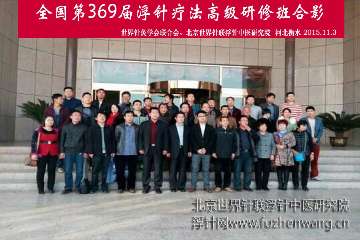 【浮针疗法】第369届浮针疗法研修班在河北衡水成功举办并圆满结束（2015年11月3-11月4日）衡水