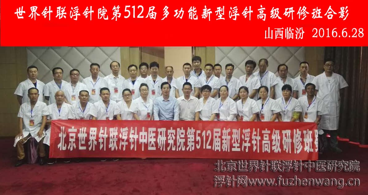 【多功能皮下套管针疗法】世界针联浮针中医研究院第512届新型浮针疗法研修班在山西临汾成功举办并圆满结束（2016年6月27日-6月28日）临汾