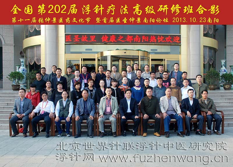 全国浮针疗法第202届培训班在世界针灸学会联合会成功举办并圆满结束 （2013年10月22-24日）河南南阳