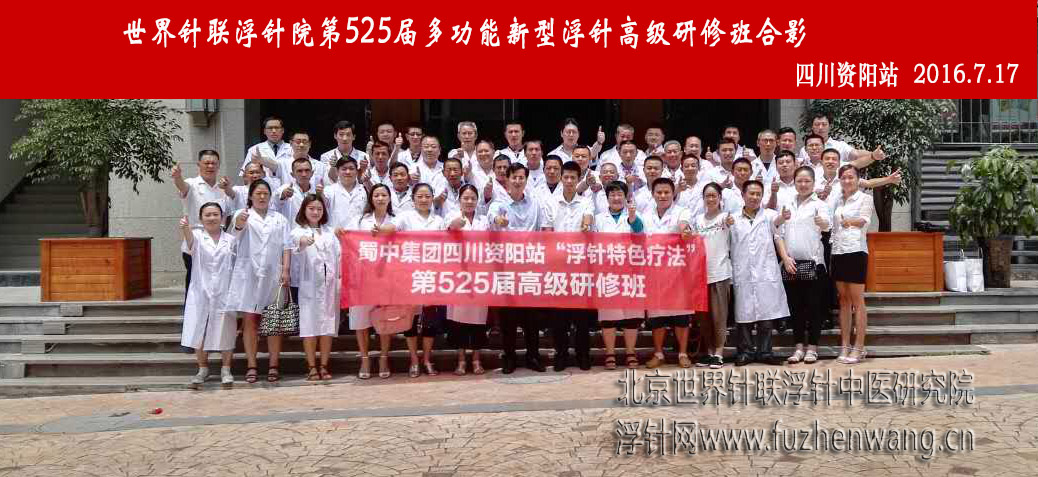 【多功能皮下套管针疗法】世界针联浮针中医研究院第525届新型浮针疗法研修班在四川资阳成功举办并圆满结束（2016年7月16日-7月17日）资阳